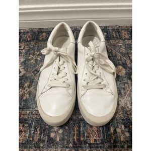 Vince‎ White Leather Low Top Platform Sneakers Womens Size 9 M EUR 39 Minimalist